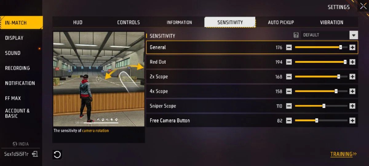 การตั้งค่า Headshot สูงสุดใน Free Fire MAX ปี 2026: ความไว/DPI/HUD ล่าสุด