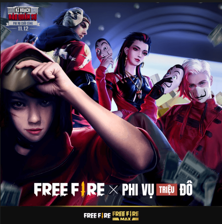 Free Fire công bố “phi vụ” hợp tác cùng Money Heist lần thứ 2