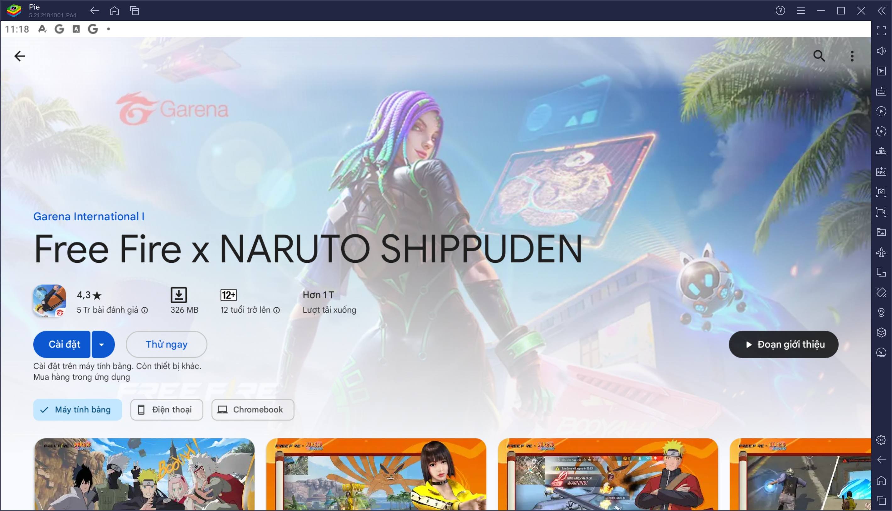 Trở thành nhẫn giả và sinh tồn khi chơi Free Fire x NARUTO SHIPPUDEN trên PC với BlueStacks