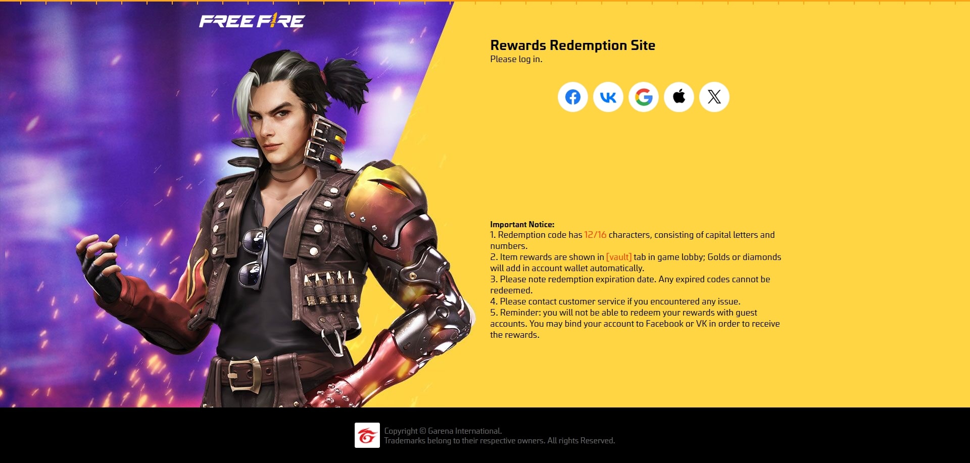 Free Fire MAX - Semua Kode Redeem Aktif untuk Januari 2025