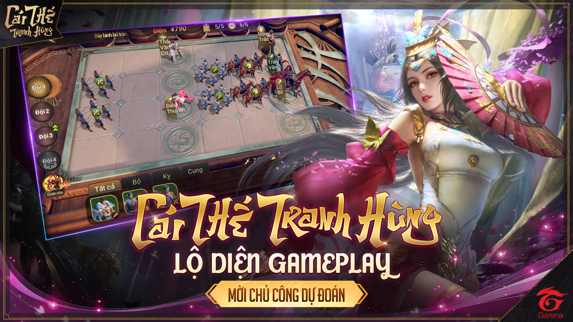 Garena Cái Thế Tranh Hùng: Game đánh trận đấu tướng đến từ Garena