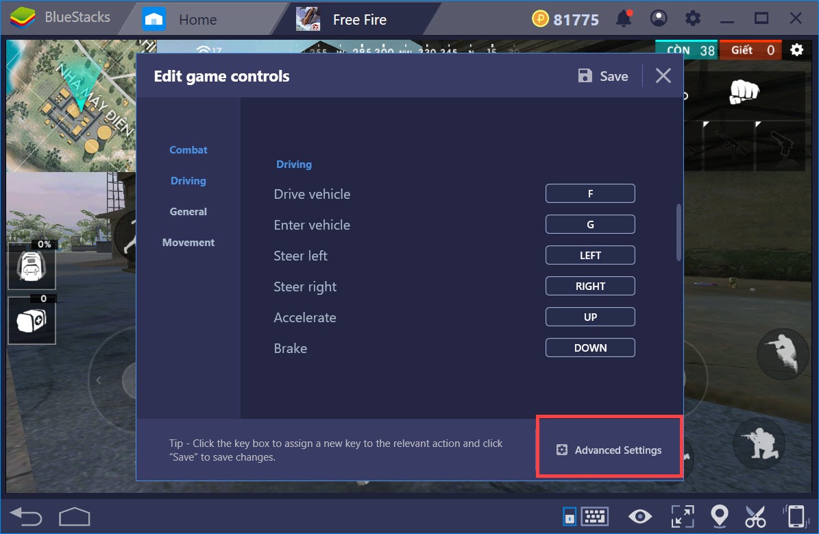 Garena Free Fire: Thiết Lập Gán Phím, Tạo Combo Khi Chơi Với Bluestacks |  Bluestacks 4