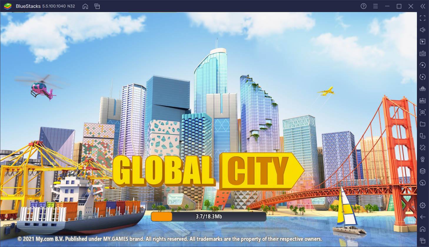 So spielst du Global City: Aufbau Spiel auf dem PC mit BlueStacks