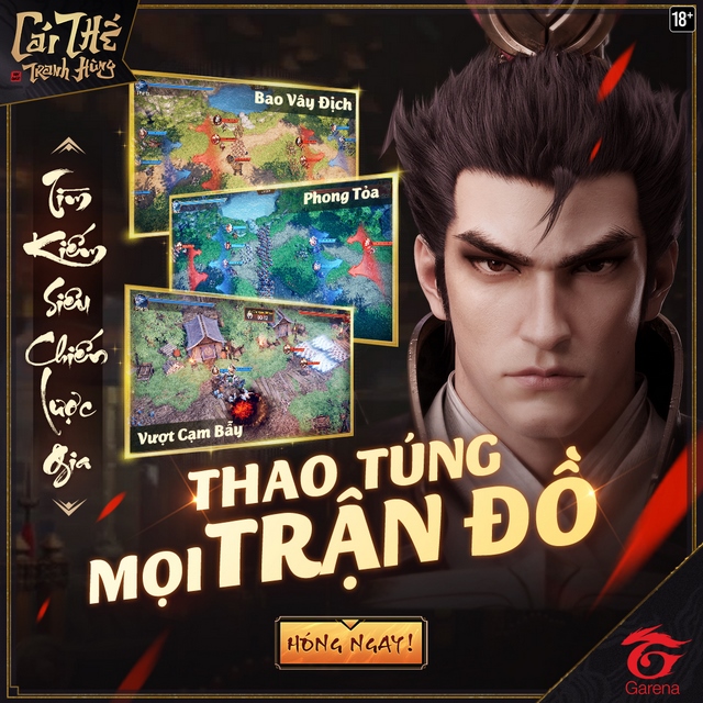 Giftcode Garena Cái Thế Tranh Hùng tặng game thủ nhân dịp game ra mắt