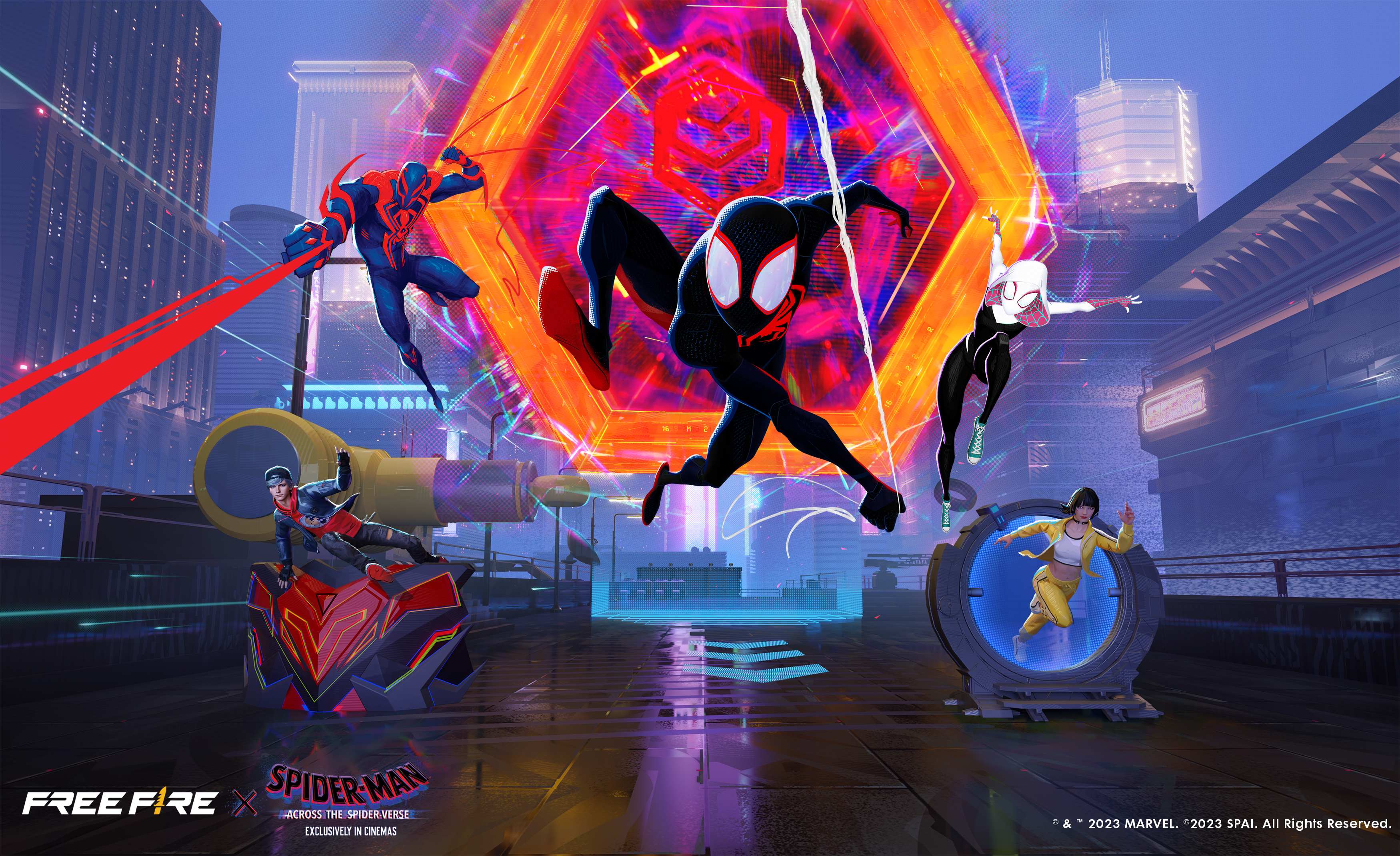 Free Fire công bố sự kiện hợp tác với “bom tấn” Spider-Man: Across the Spider-Verse