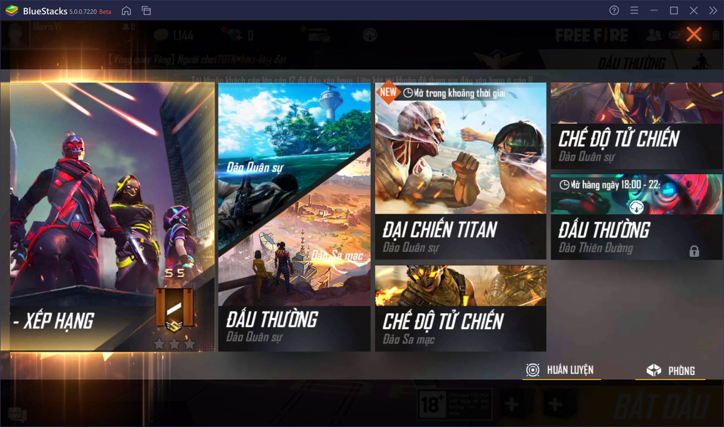 Garena Free Fire Max: Tìm hiểu chế độ chơi Đại Chiến Titan