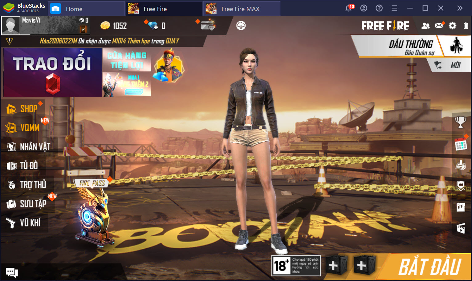 So sánh đồ họa Garena Free Fire Max và phiên bản thường trên BlueStacks