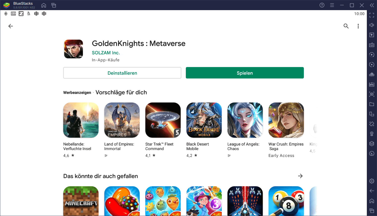 So spielst du GoldenKnights: Metaverse auf dem PC mit BlueStacks