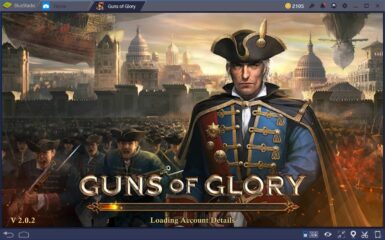 التعزيز مع مبنى الحرس في Guns of Glory على جهاز الكمبيوتر