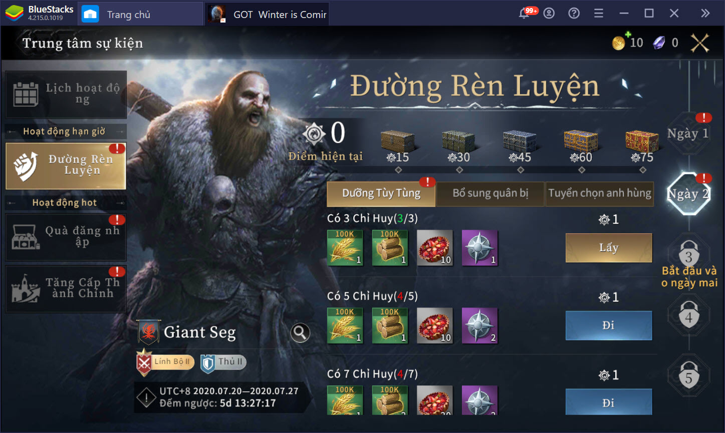 Hướng dẫn cách chơi cơ bản GOT: Winter is Coming M trên PC