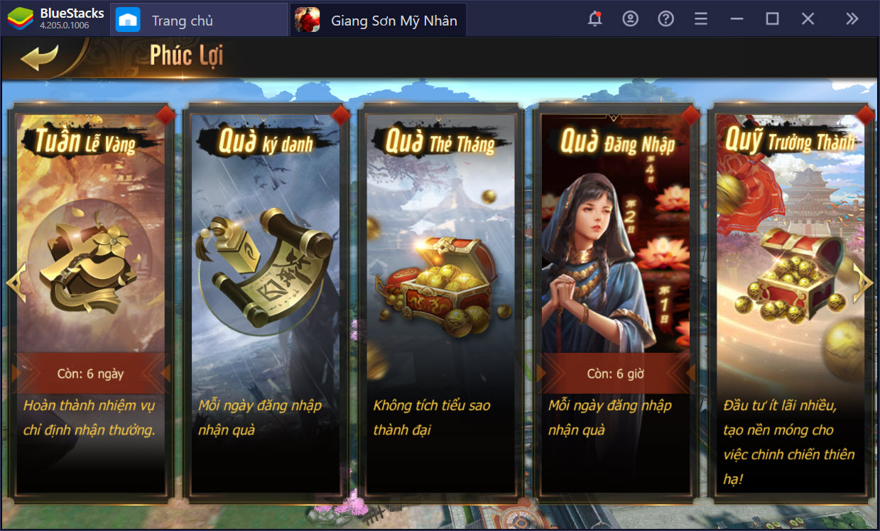 Thống nhất Trung Hoa trong Giang Sơn Mỹ Nhân cùng BlueStacks