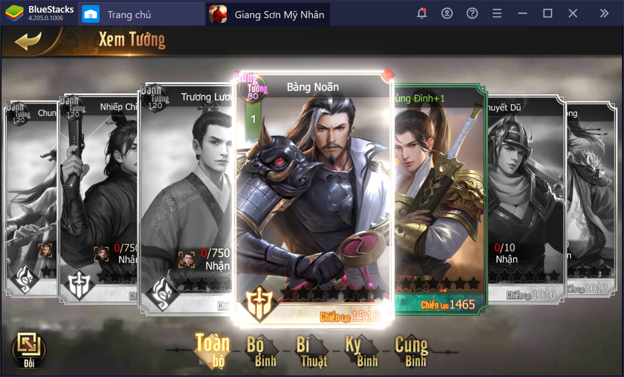 Thống nhất Trung Hoa trong Giang Sơn Mỹ Nhân cùng BlueStacks