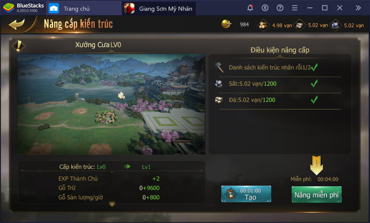 Thống nhất Trung Hoa trong Giang Sơn Mỹ Nhân cùng BlueStacks