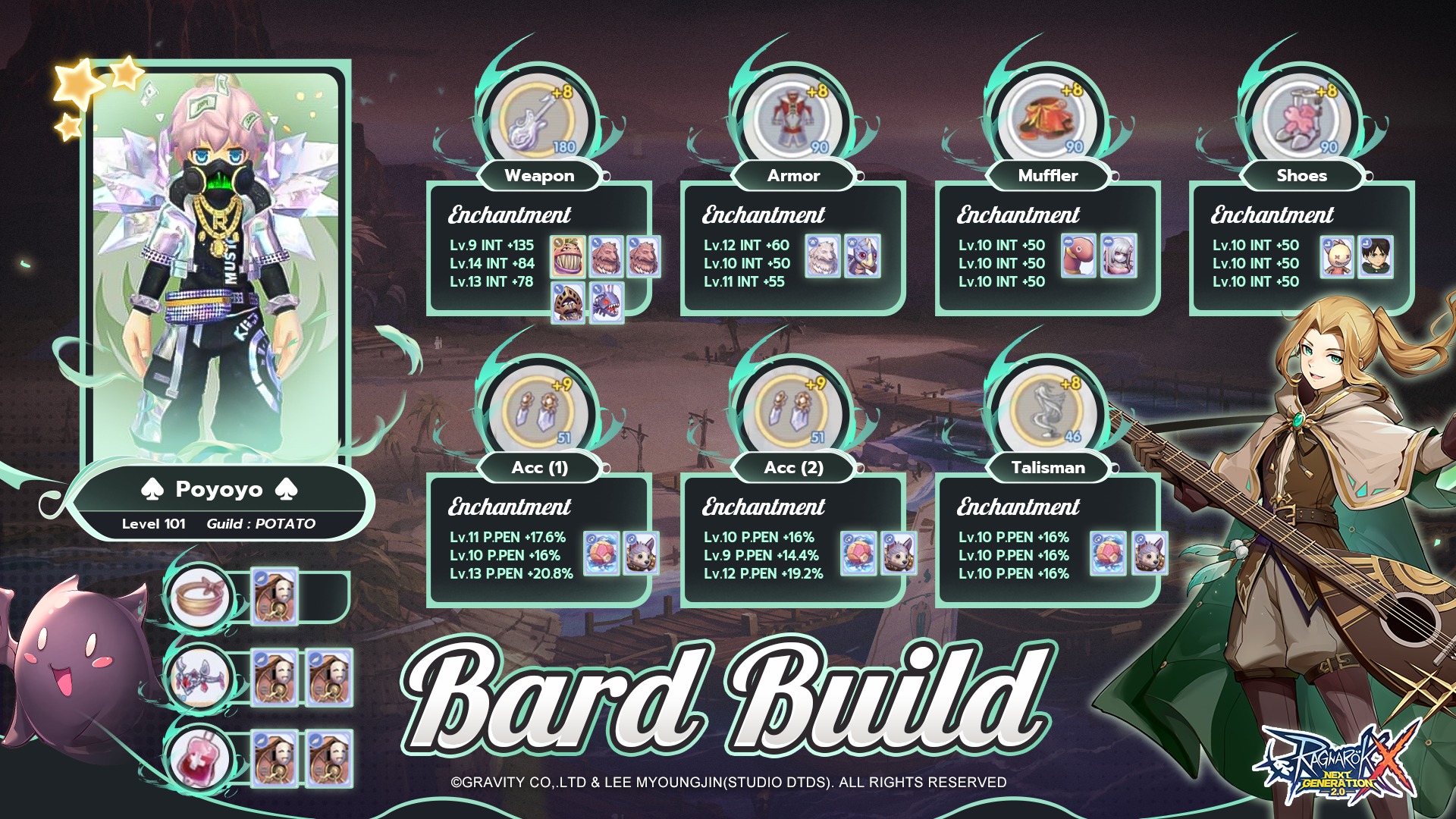 Guide Skill & Status Build Job Bard - Ragnarok X: Next Generation