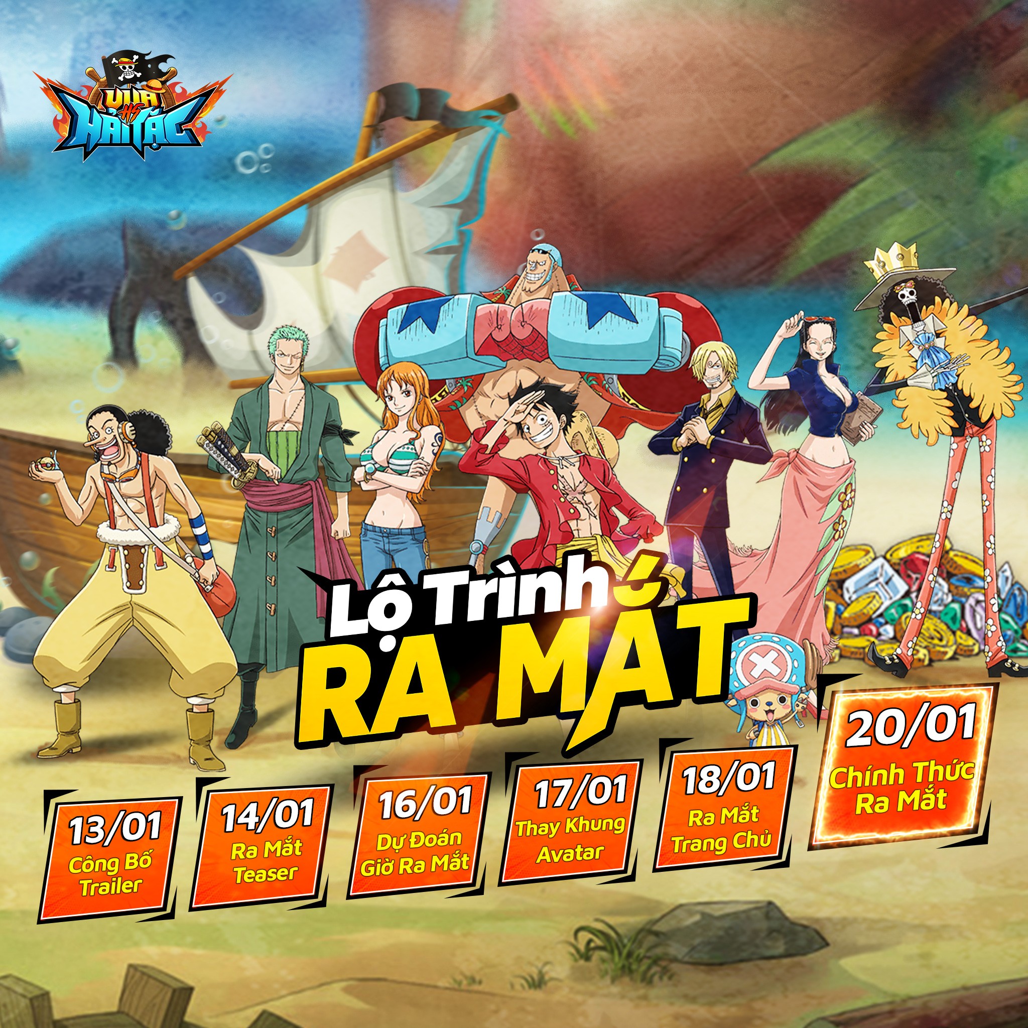 Vua Hải Tặc, game mới chủ đề One Piece sẽ ra mắt ngày 20/1/2022