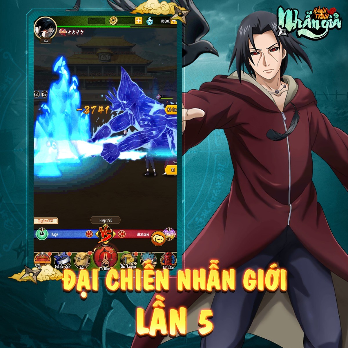 Hành Trình Nhẫn Giả: Game đấu tướng màn hình dọc đề tài Naruto sắp ra mắt