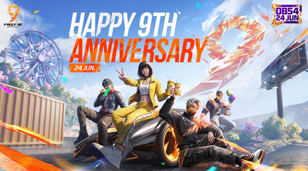 9 Years of Booyah! Free Fire OB54 and 9th Anniversary Update — Major Highlights