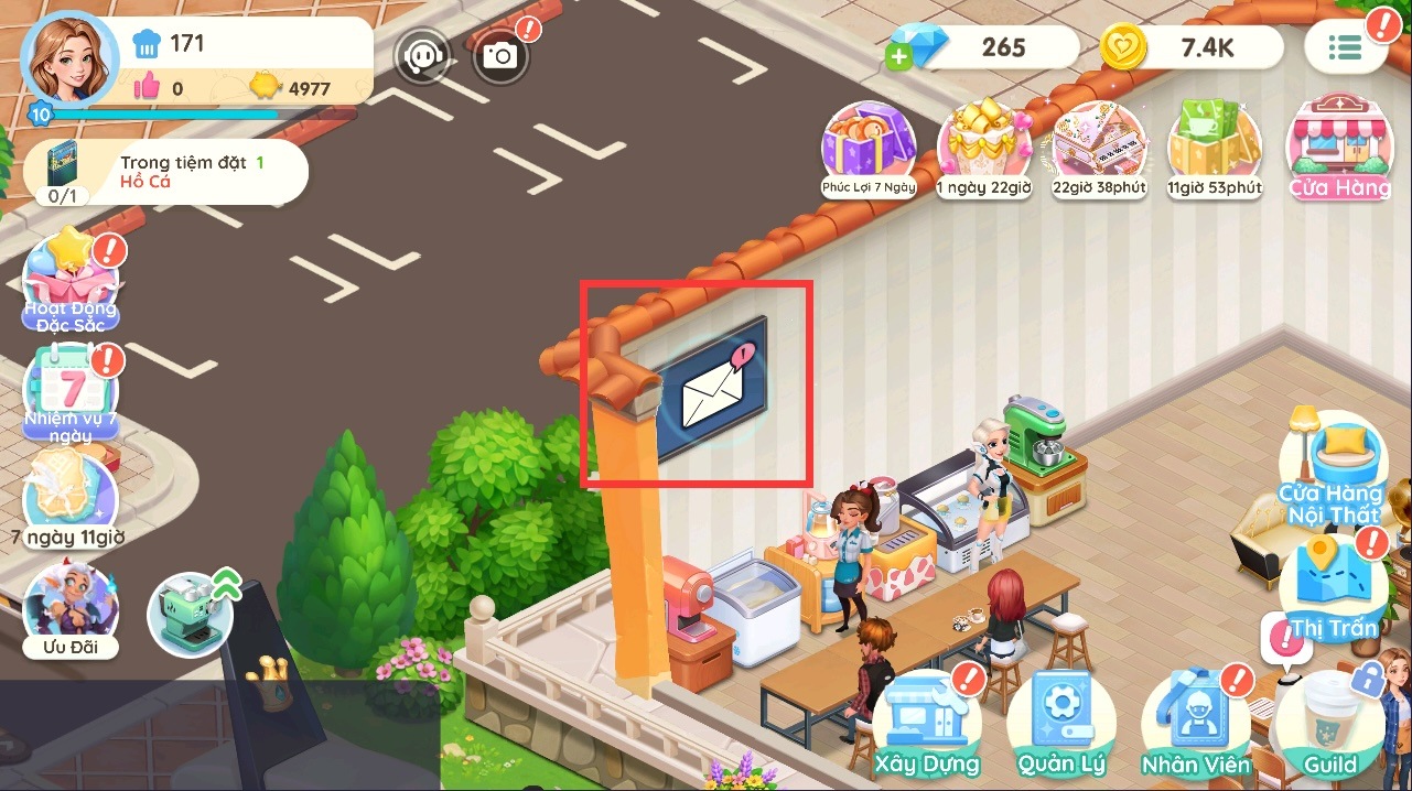 Hướng dẫn những ngày đầu mới mở quán khi chơi Hello Café trên PC với BlueStacks