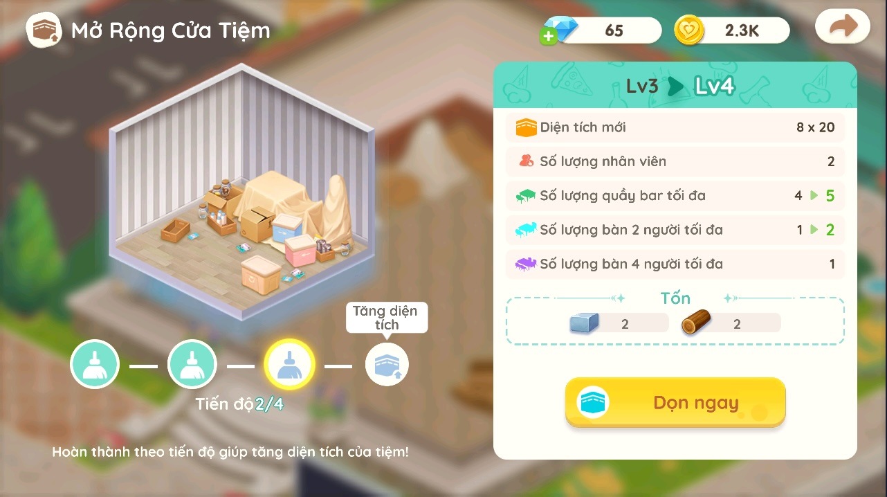 Hướng dẫn những ngày đầu mới mở quán khi chơi Hello Café trên PC với BlueStacks