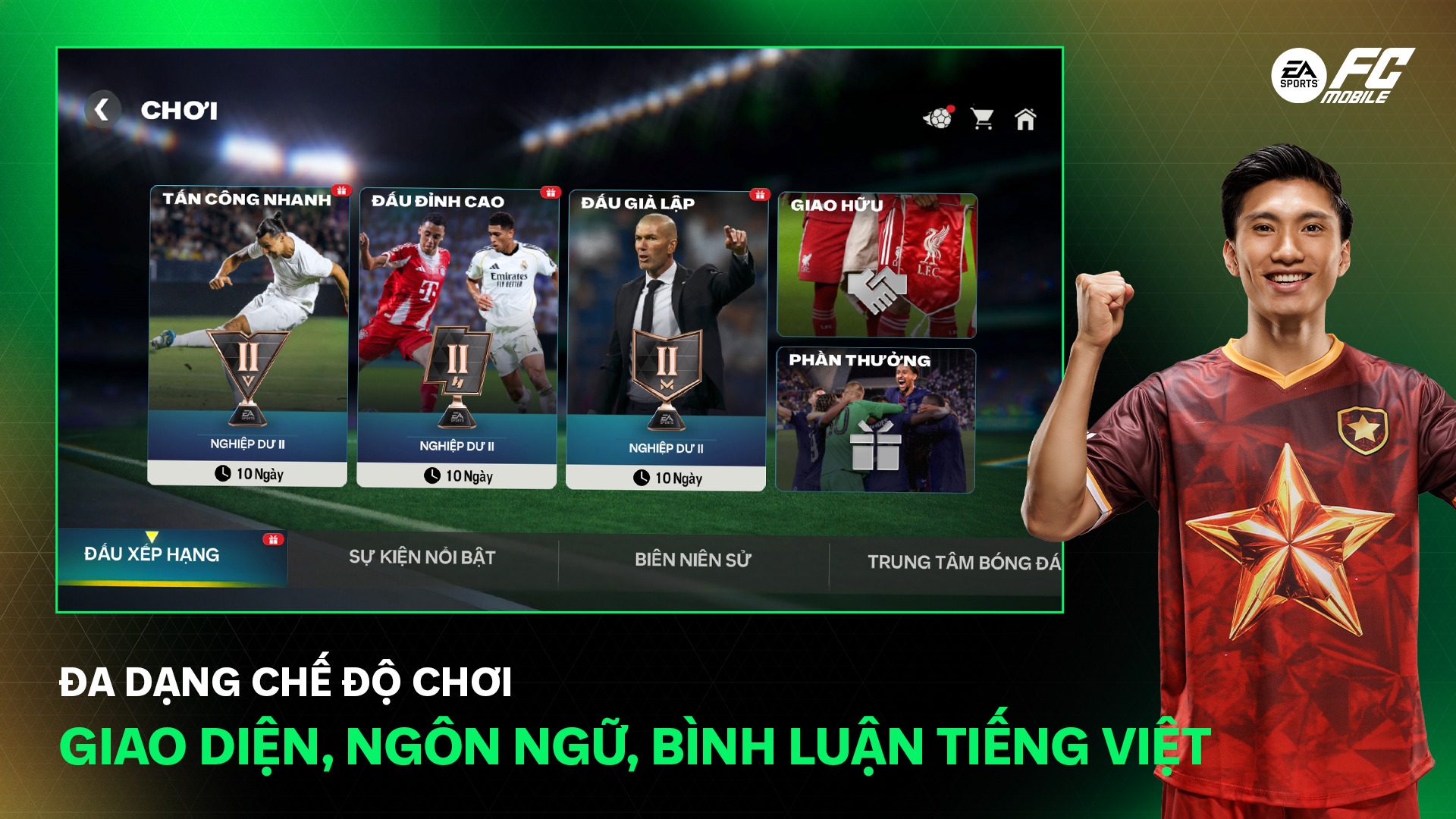 Hướng Dẫn Hệ Thống Xếp Hạng Mới Trong FC Mobile