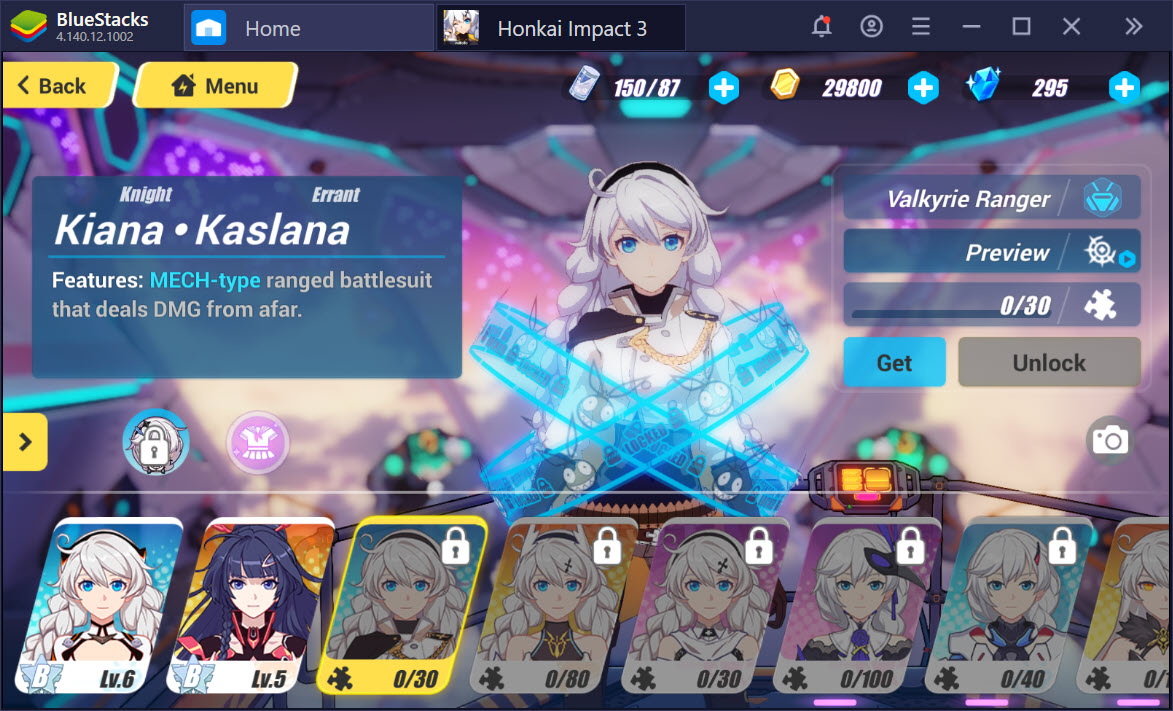 Mở khóa nhân vật, nâng cấp trang bị trong Honkai Impact 3