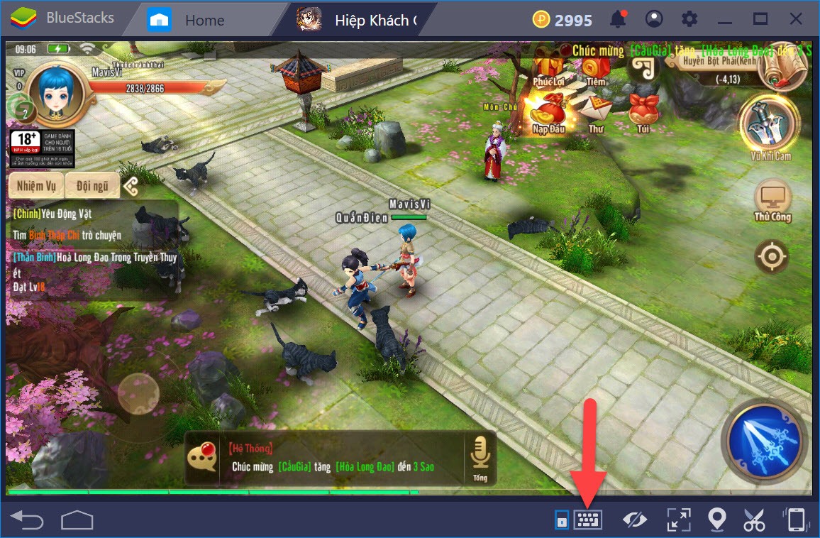 Hướng dẫn thiết lập Game controls khi chơi Hiệp Khách Giang Hồ với BlueStacks 4