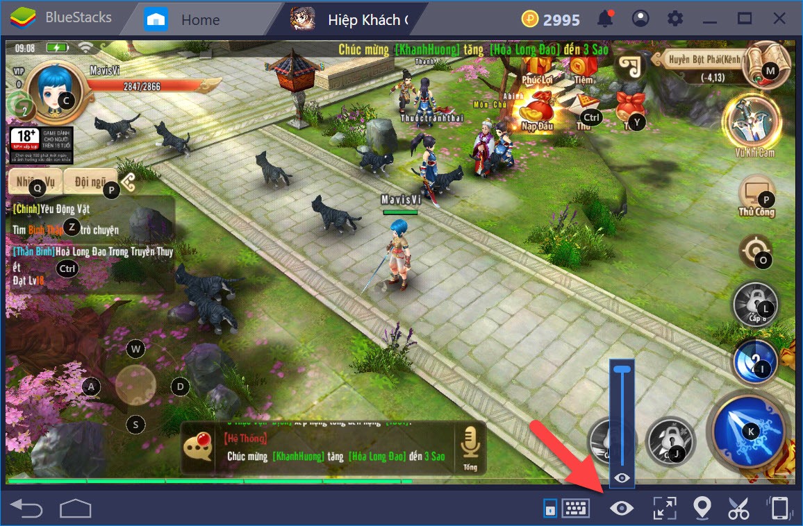 Hướng dẫn thiết lập Game controls khi chơi Hiệp Khách Giang Hồ với BlueStacks 4