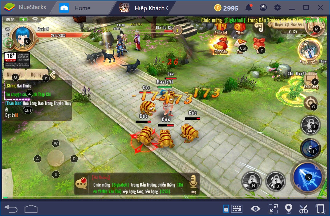 Hướng dẫn thiết lập Game controls khi chơi Hiệp Khách Giang Hồ với BlueStacks 4