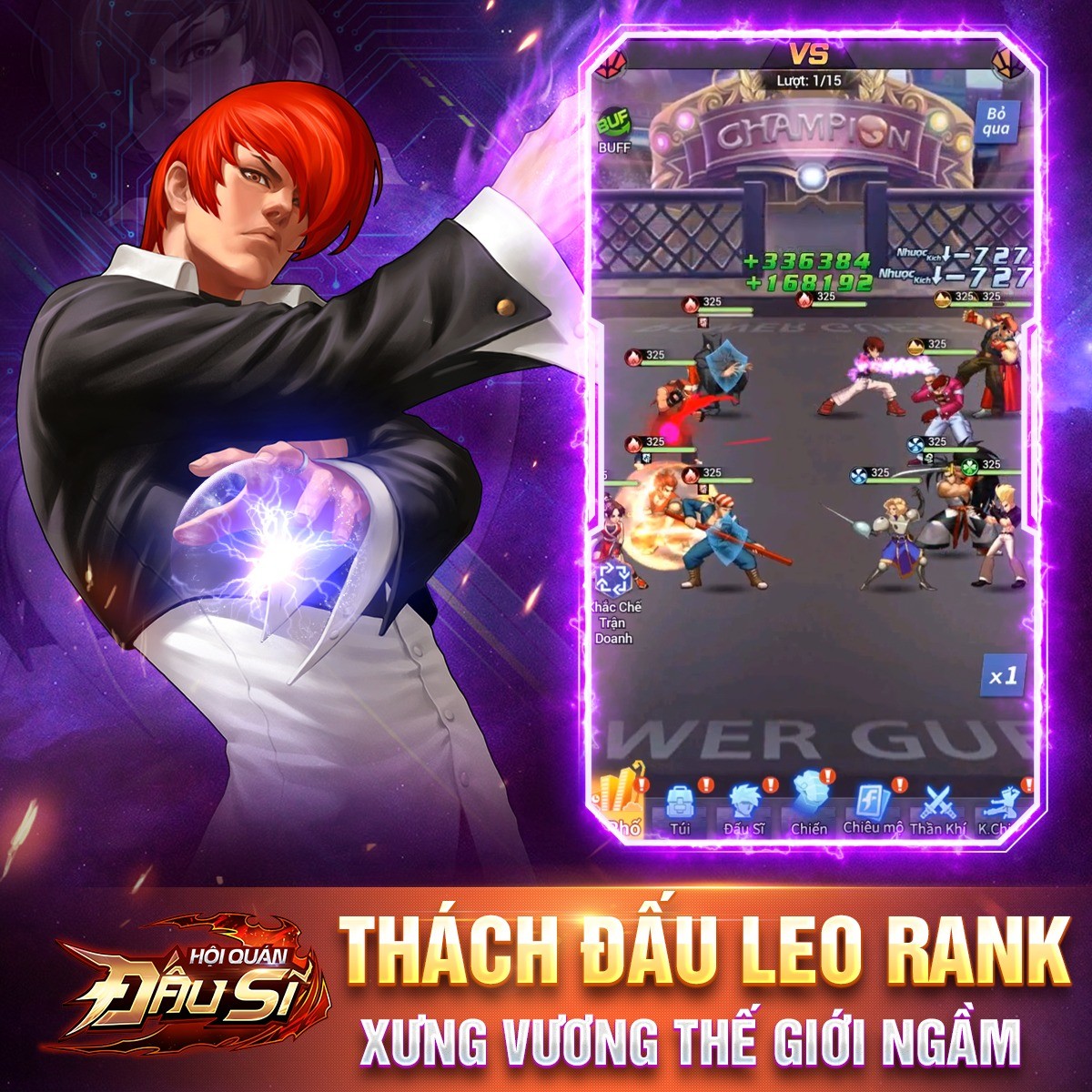 Hội Quán Đấu Sĩ: Game đấu tướng rảnh tay đề tài Quyền Vương - The King of Fighters sắp ra mắt