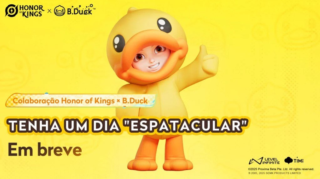Colaboração Honor of Kings x B.Duck - Skins especiais, novos modos de jogo e mais