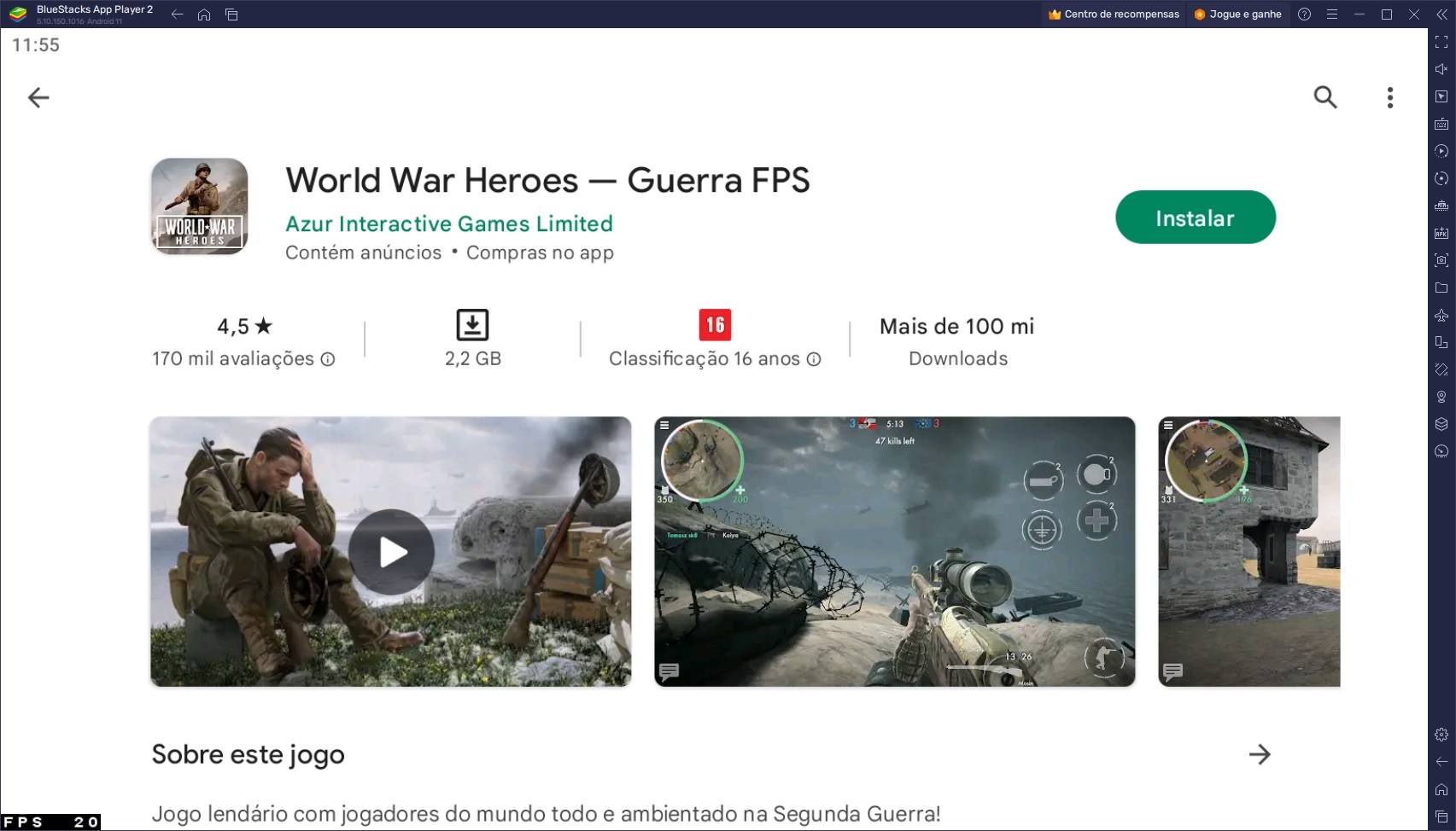 Baixar & Jogar World War Heroes — Guerra FPS no PC & Mac (Emulador)