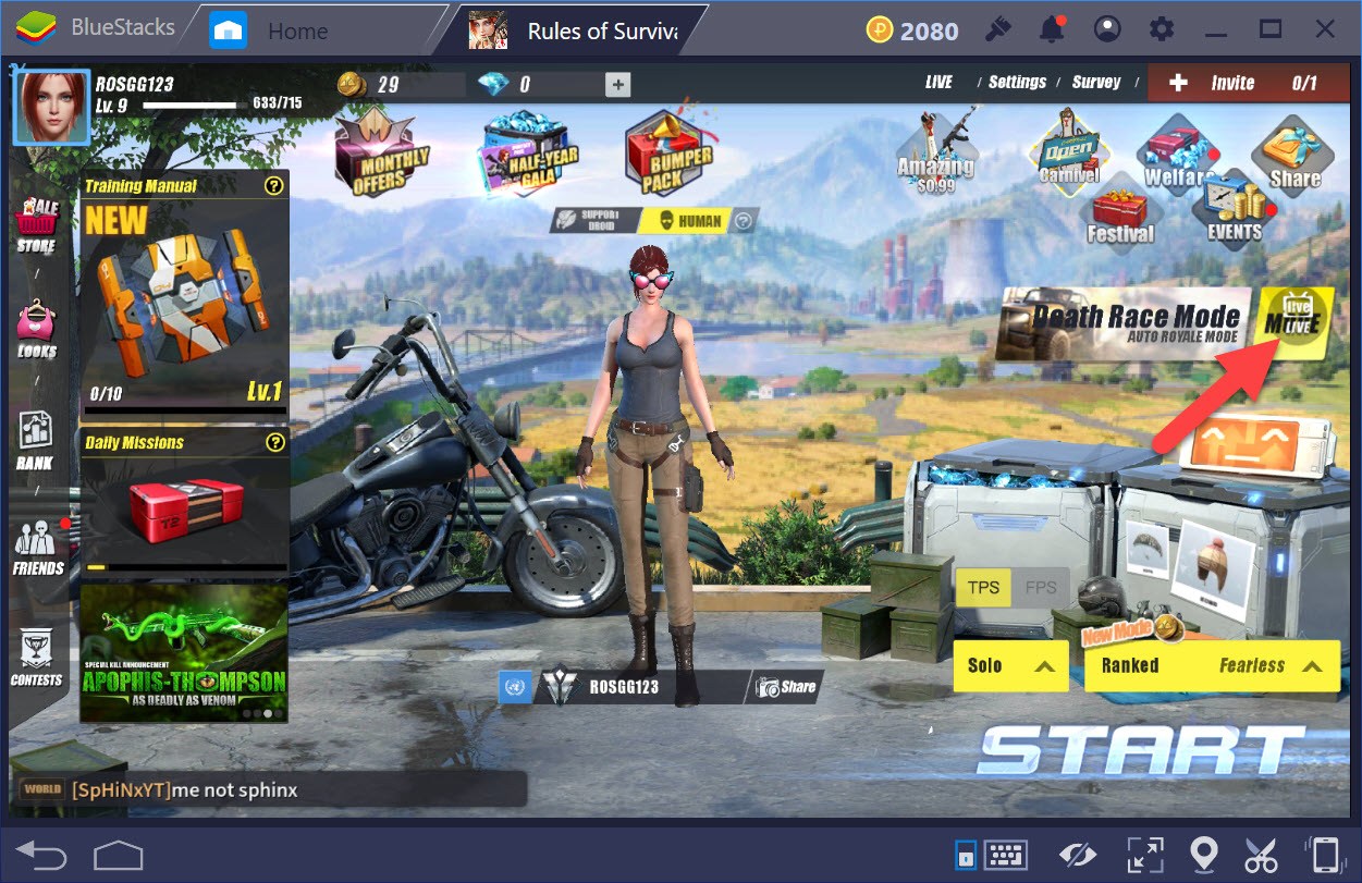 Cách livestream Rules of Survival khi chơi với BlueStacks