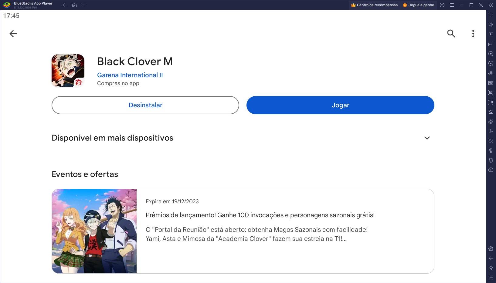 Como Jogar Black Clover M no PC Com o BlueStacks