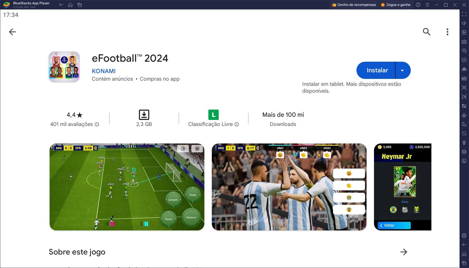 Como Jogar eFootball™ 2024 no PC com o BlueStacks BlueStacks