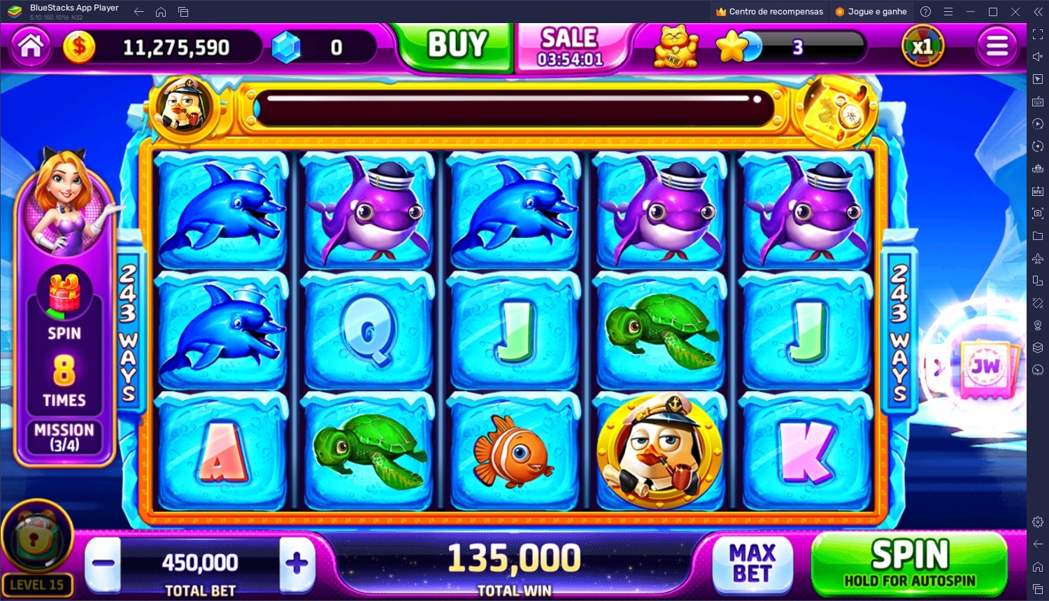 Guia passo a passo para jogar Jackpot World – Slots Casino no PC com BlueStacks