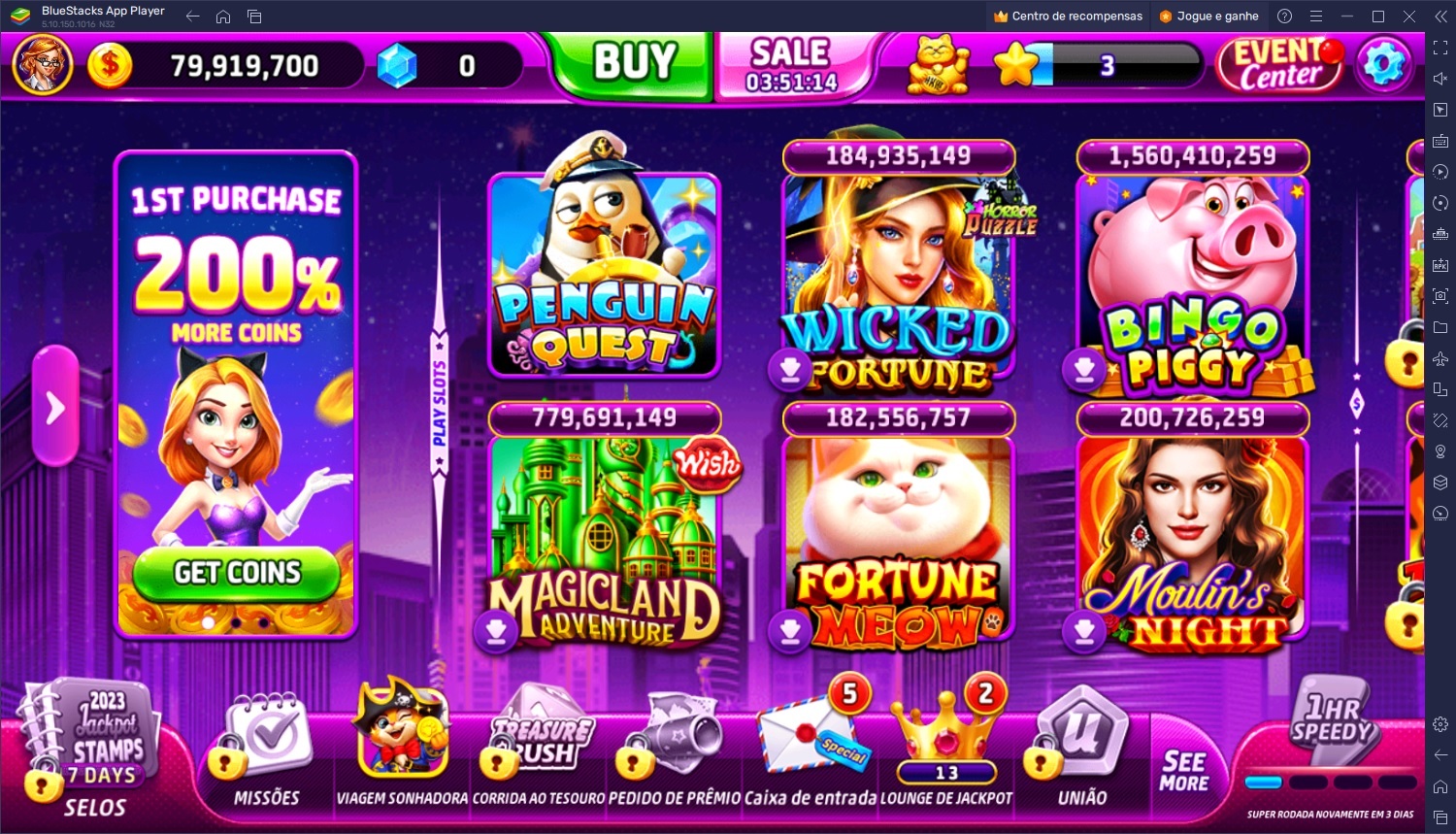 Baixar & Jogar Jackpot World - Slots Casino no PC & Mac (Emulador)