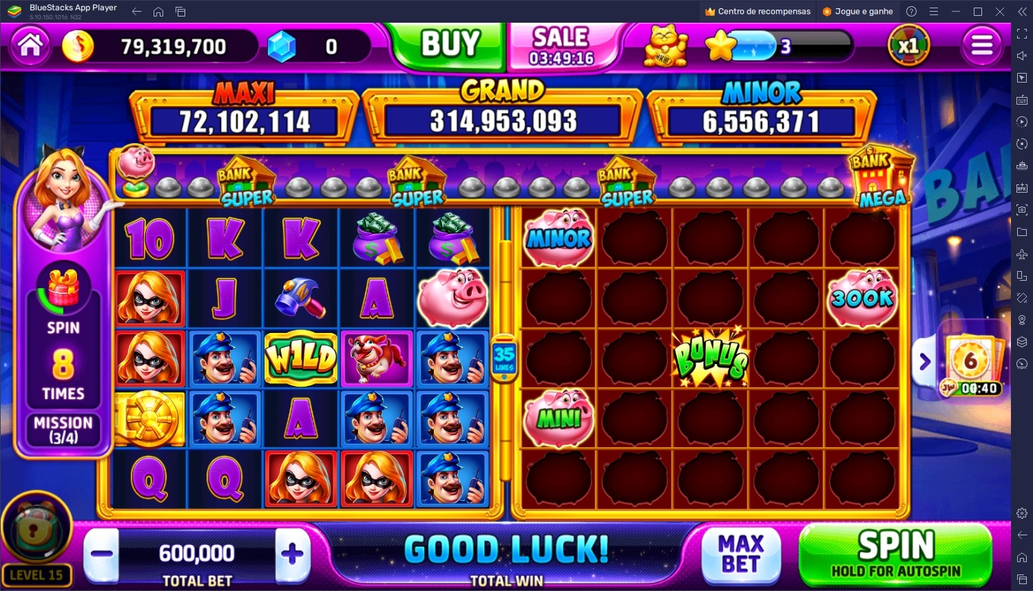 Guia passo a passo para jogar Jackpot World – Slots Casino no PC com BlueStacks