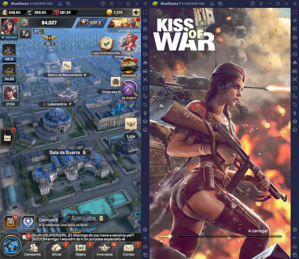 Como jogar Kiss of War no seu PC com o BlueStacks