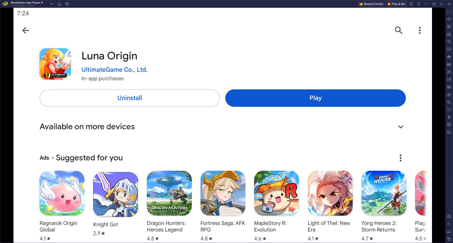 วิธีติดตั้งและเล่น Luna Origin บน PC และ Mac ผ่าน BlueStacks