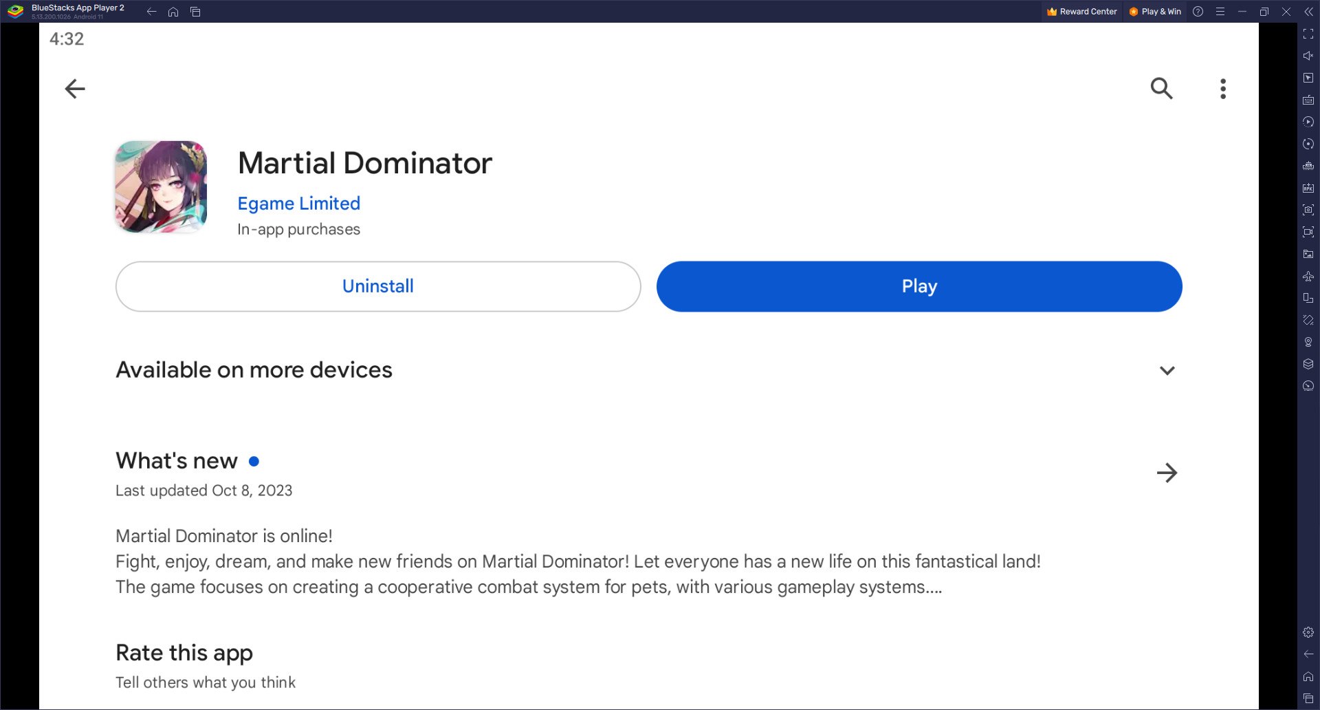 วิธีติดตั้งและเล่น Martial Dominator บน PC และ Mac ผ่าน BlueStacks