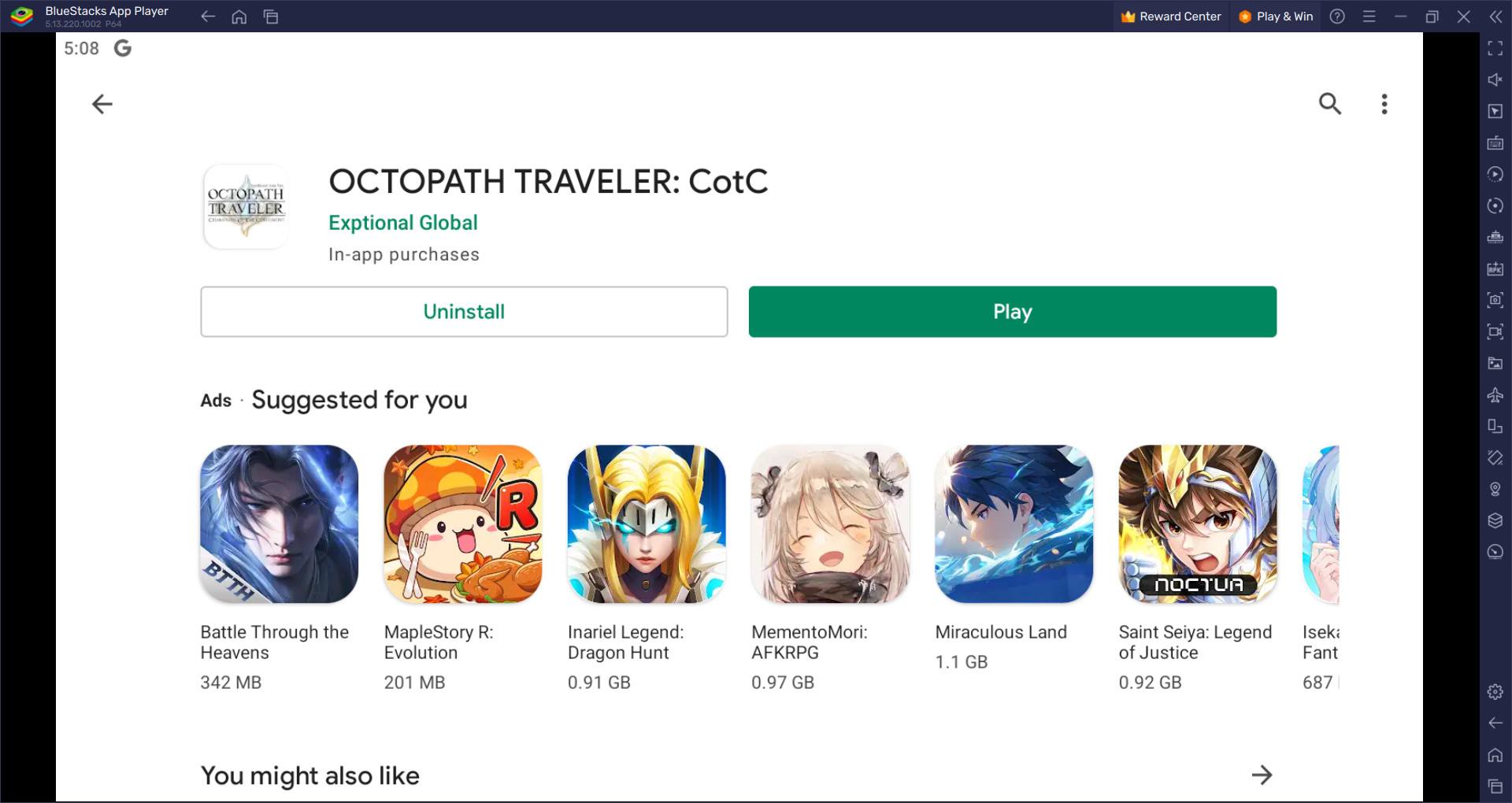 วิธีติดตั้งและเล่น OCTOPATH TRAVELER: CotC บน PC และ Mac ผ่าน BlueStacks