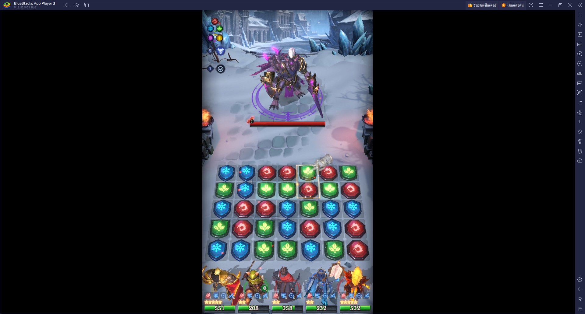 วิธีติดตั้งและเล่น Puzzles & Chaos: Frozen Castle บน PC และ Mac ผ่าน BlueStacks