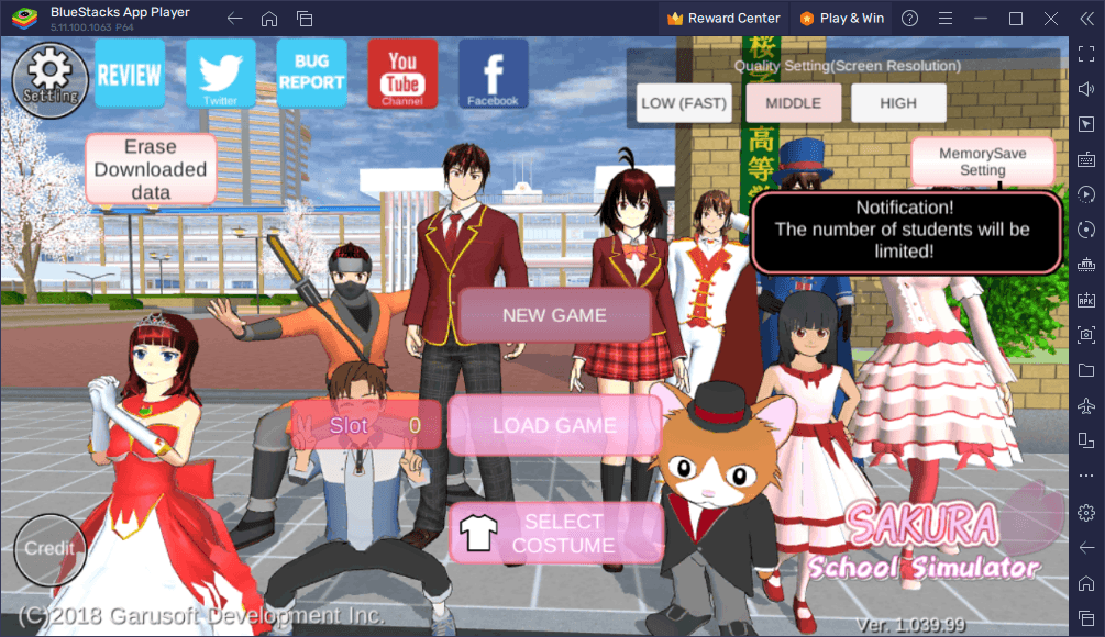 Bermain Game SAKURA School Simulator di PC Lebih Seru Dengan Menggunakan BlueStacks