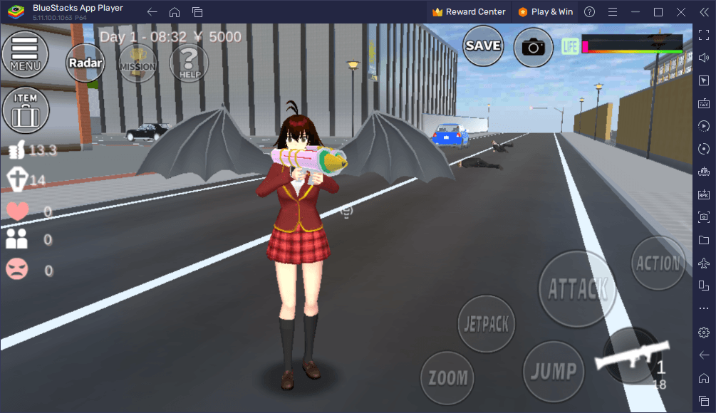 Bermain Game SAKURA School Simulator di PC Lebih Seru Dengan Menggunakan BlueStacks