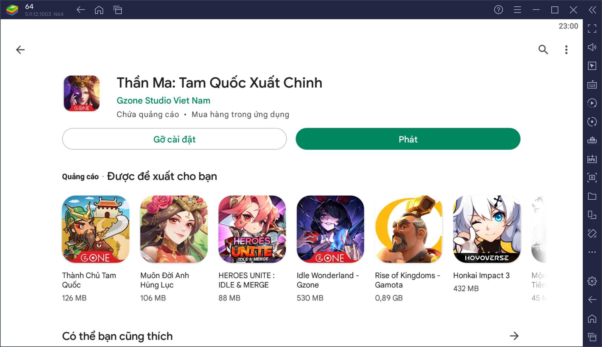 Cùng chơi game chiến thuật tự động Thần Ma: Tam Quốc Xuất Chinh trên PC