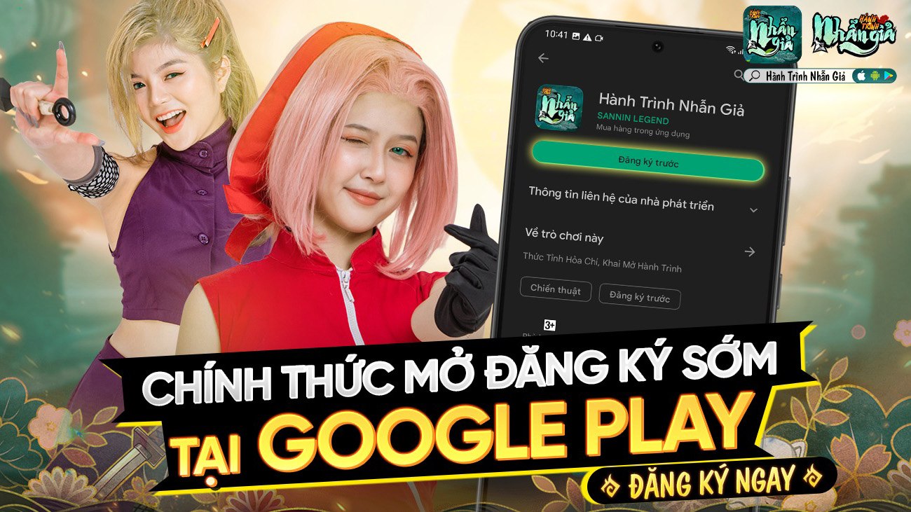 Hành Trình Nhẫn Giả mở đăng ký trước trên Google Play