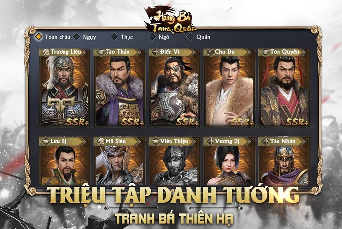 Hùng Bá Tam Quốc: Game SLG Tam Quốc sắp ra mắt