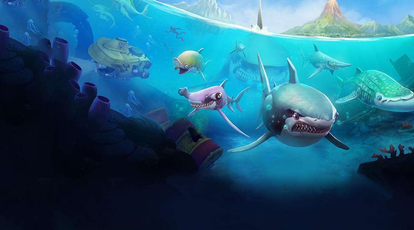 Скачать и играть в Hungry Shark World на ПК или Mac с (Эмулятор)