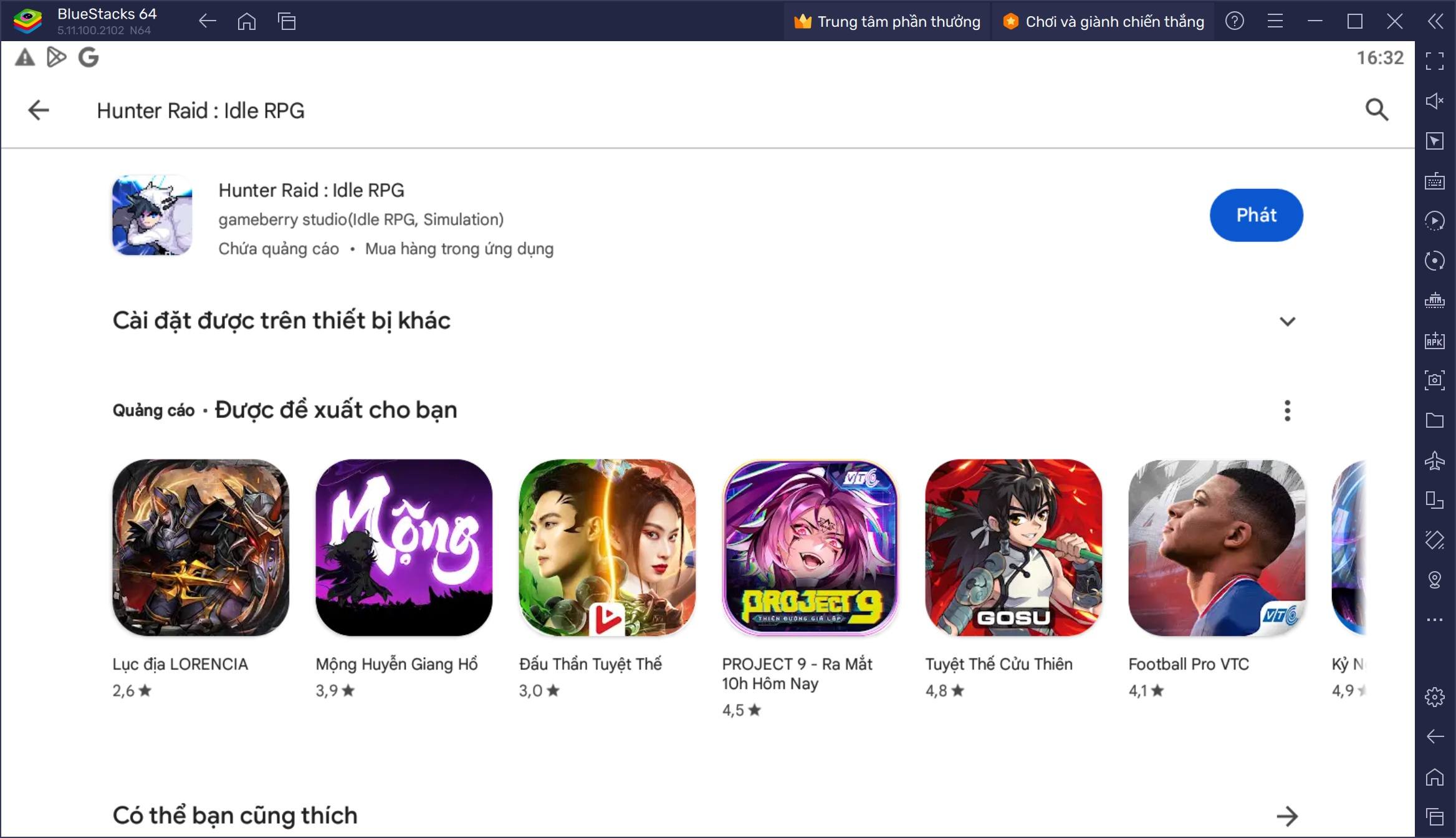 Sinh tồn giữa bầy quái vật khi chơi Hunter Raid: Idle RPG trên PC với BlueStacks