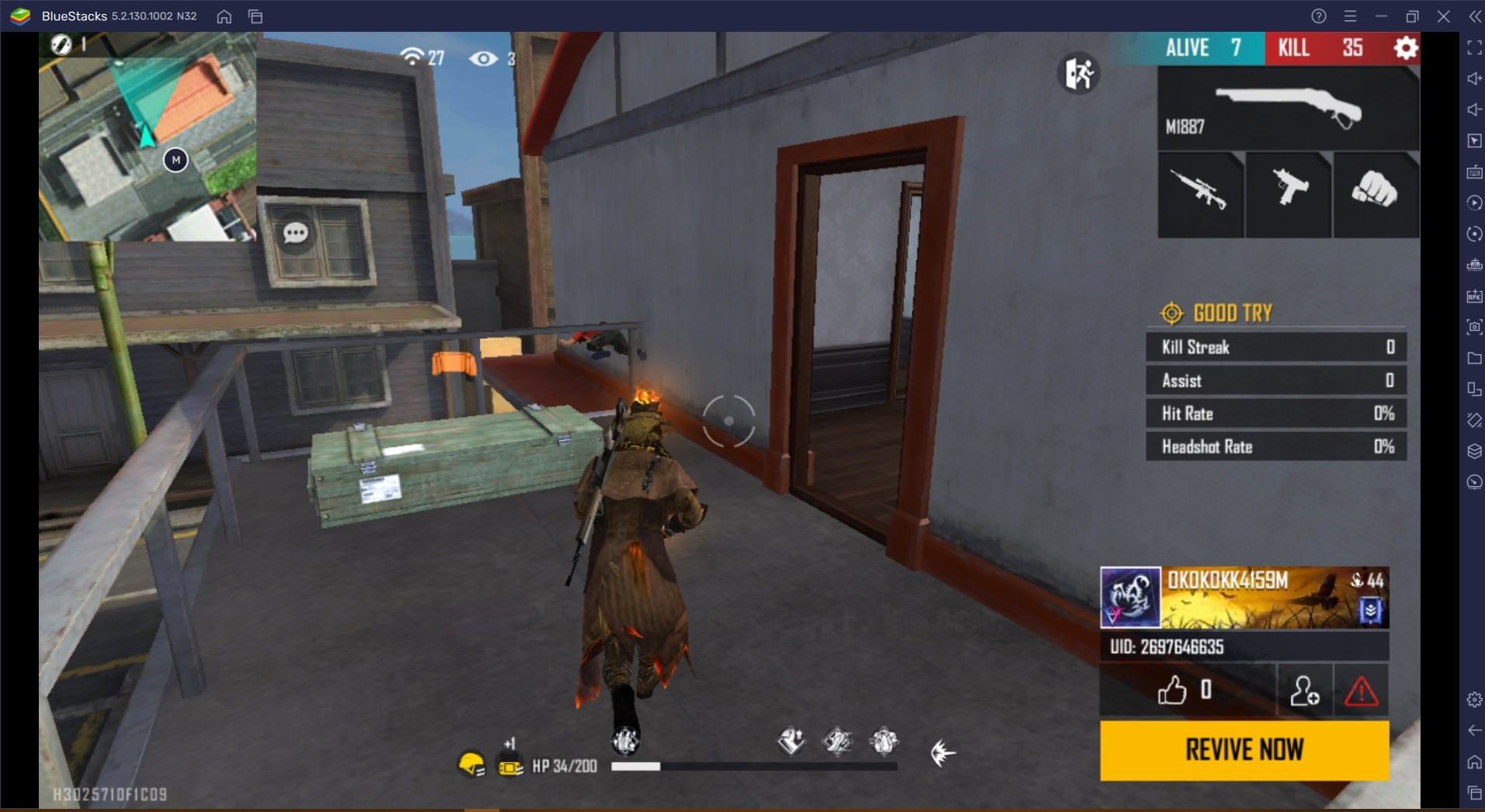 Chơi Free Fire trên PC với BlueStacks: Hướng dẫn sử dụng khẩu M1887